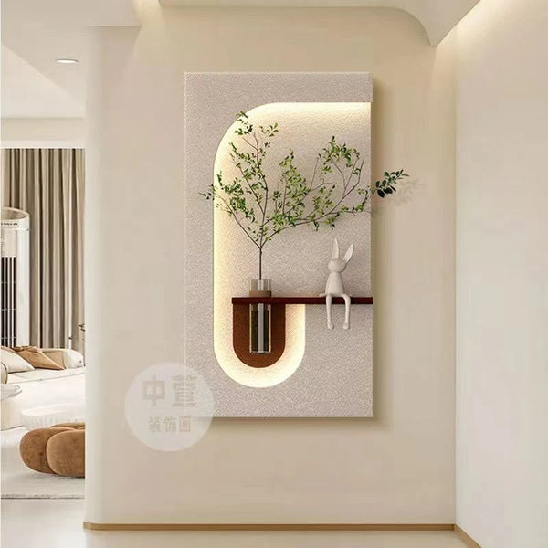 Applique murale avec mangeoires pour plantes vertes, style salon et salle à manger